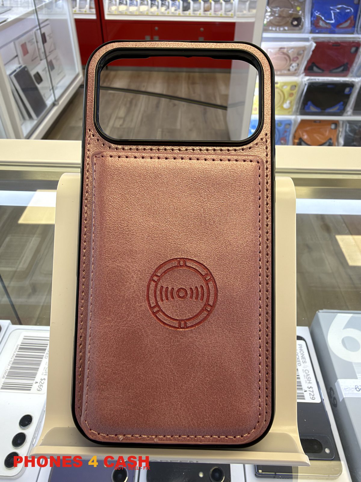 iPhone 17 & 18 Pro Max Case - Leather MagSafe (Pink)