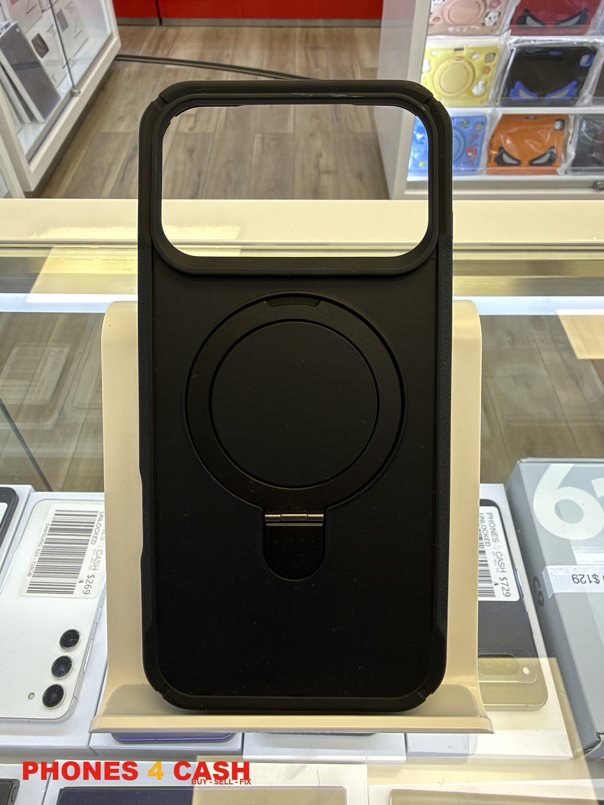 iPhone 17 & 18 Pro Max Case - MagSafe Kickstand (Black)