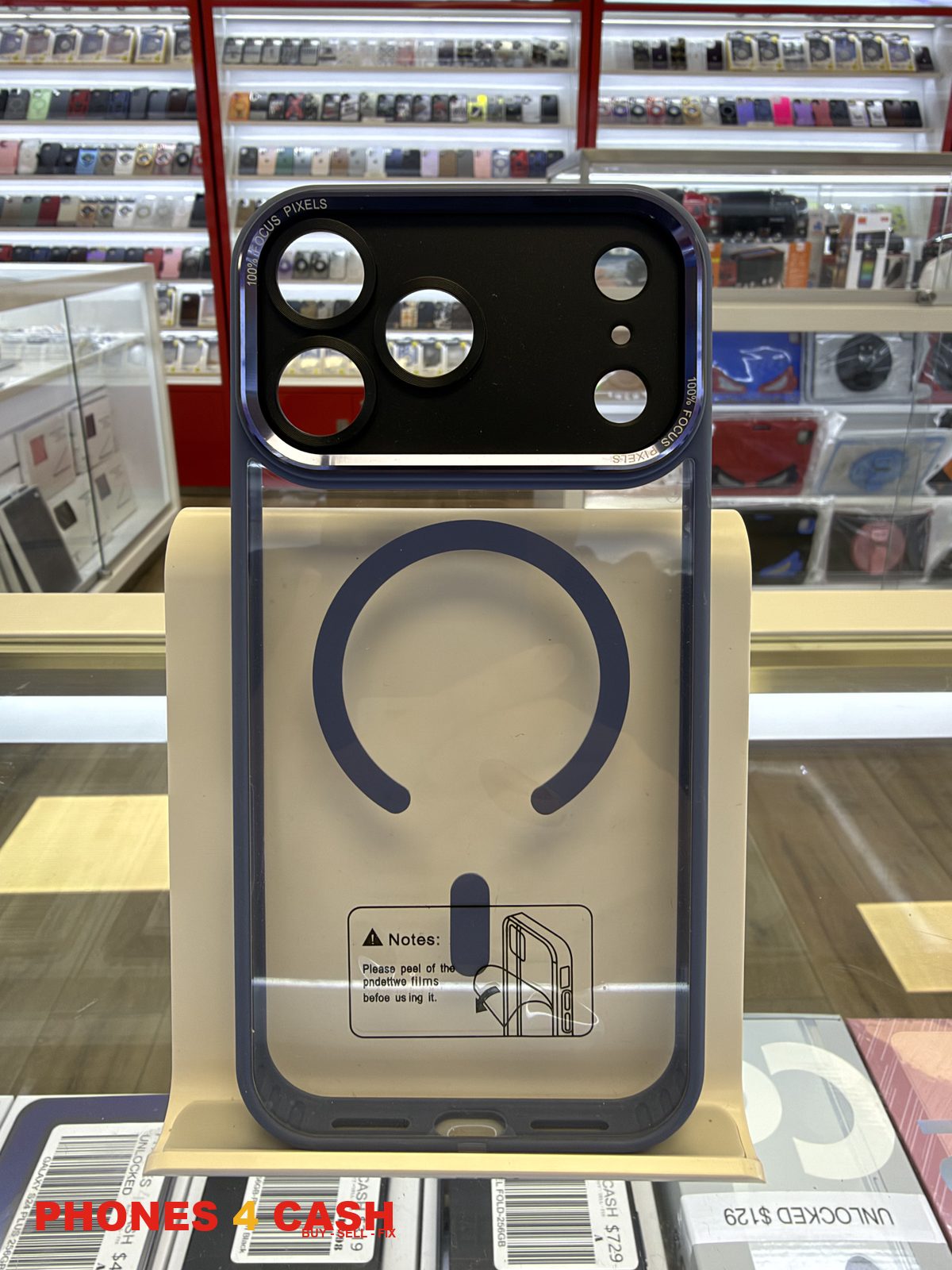 iPhone 17 & 18 Pro Max Case - Clear MagSafe (Blue)