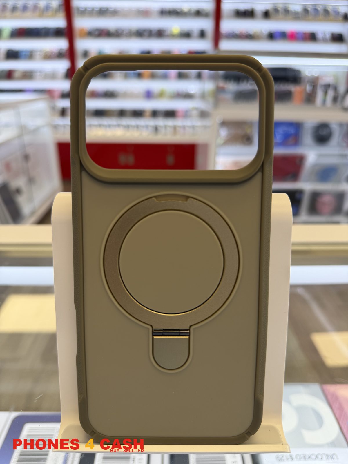 iPhone 17 & 18 Pro Max Case - MagSafe Kickstand (Khaki)