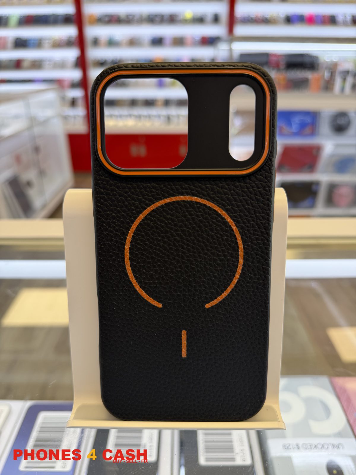 iPhone 17 & 18 Pro Max Case - Leather MagSafe (Black)