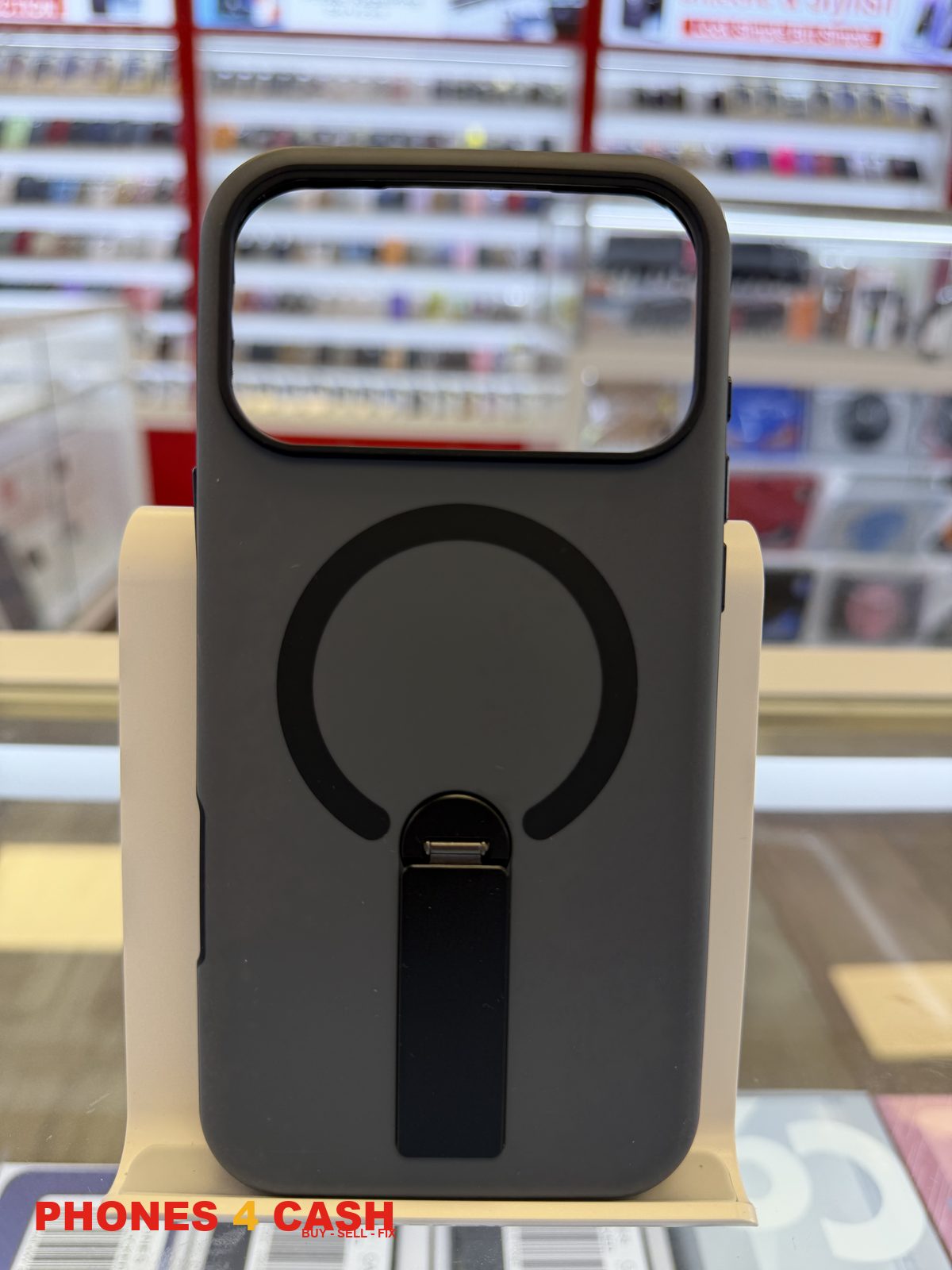 iPhone 17 & 18 Pro Max Case - MagSafe Kickstand (Gray)